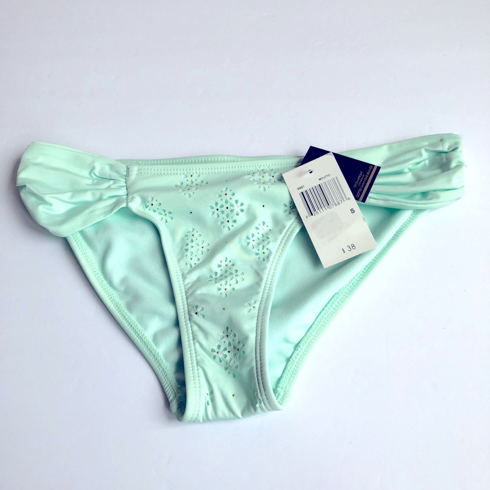 NEW 96 Degrees Bikini Swim Bottom Small Green Women’s
